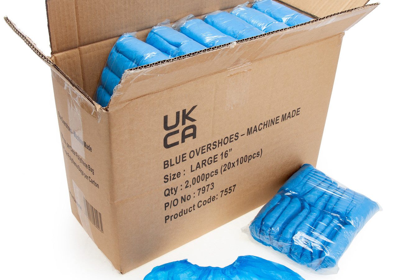 Blue Disposable Overshoes (20 Packs of 100)