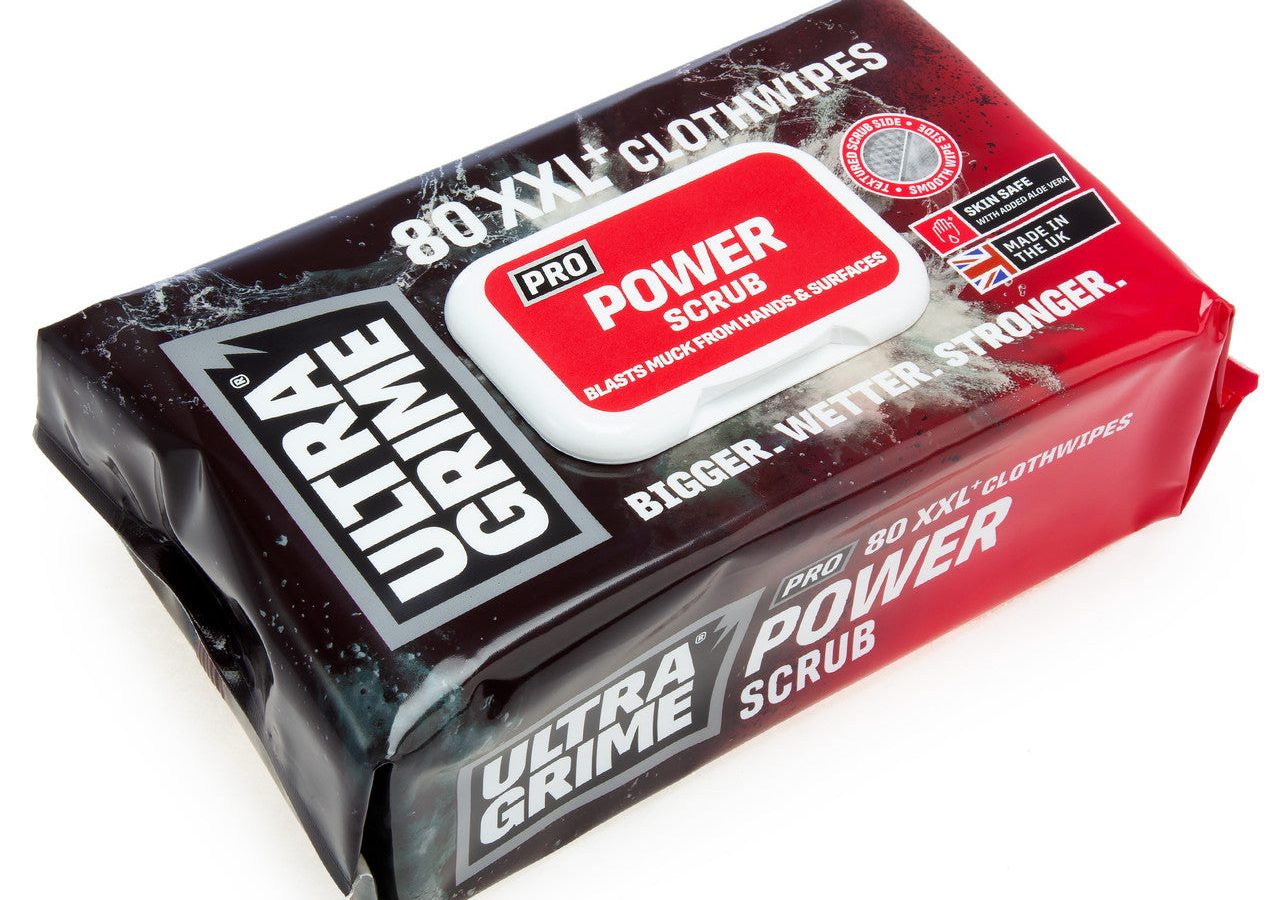 UltraGrime Pro 5920 Power Scrub XXL+ Clothwipes (80 Wipes, CDU of 6)