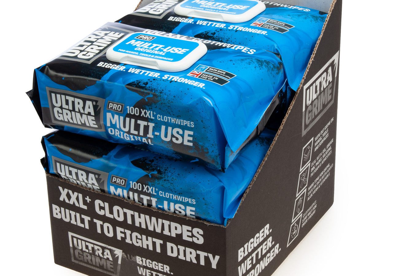 UltraGrime Pro 5900 Multiuse XXL+ Clothwipes (100 Wipes, CDU of 6)
