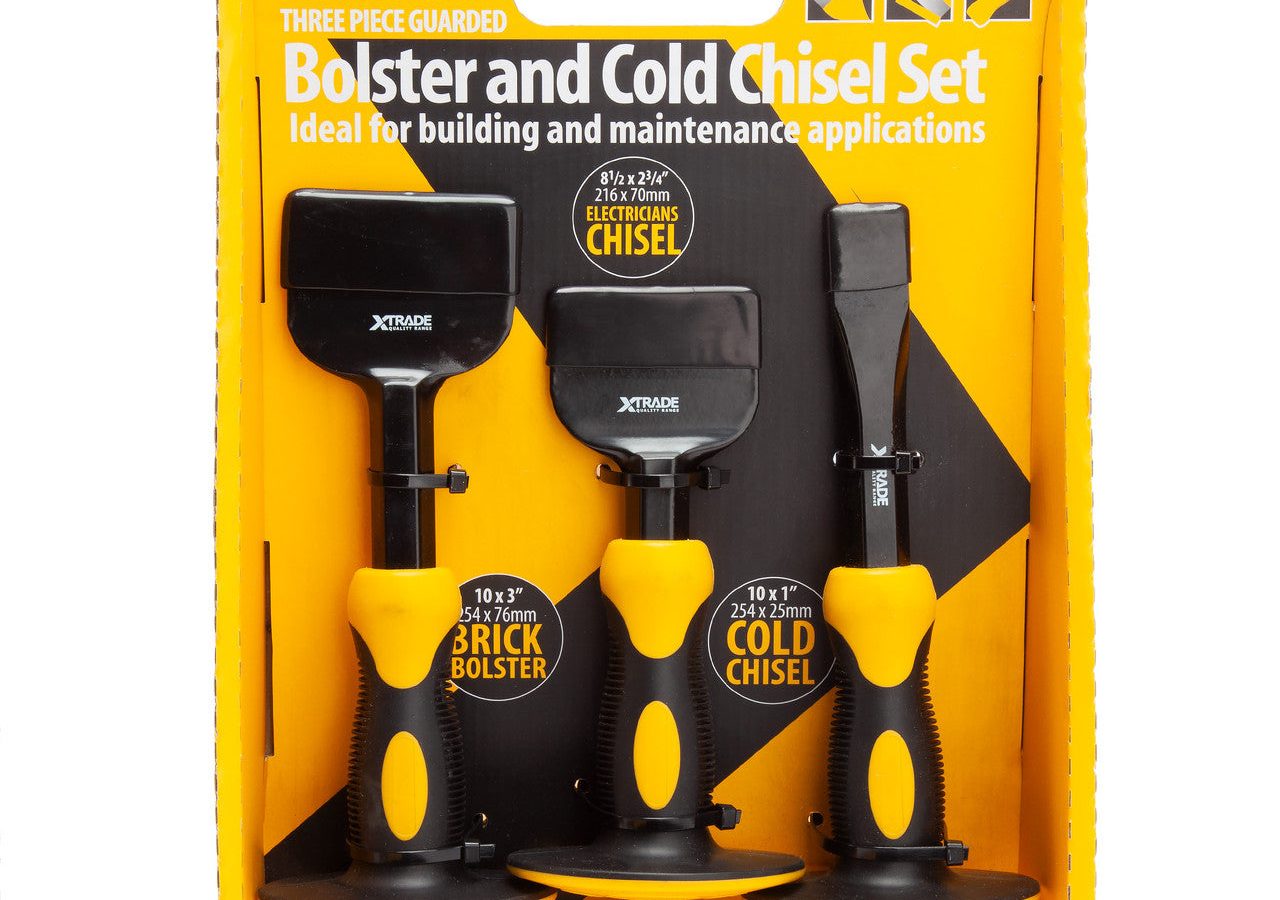 XTrade X0900148 Guarded Bolster and Cold Chisel Set (3 Piece)