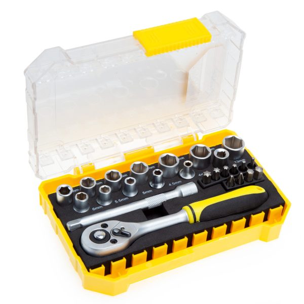 XTrade X0900197 1/4" Socket Set 1/4in Drive (25 Piece)