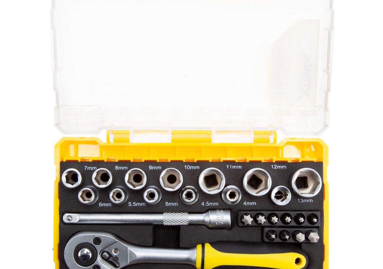XTrade X0900197 1/4″ Socket Set 1/4in Drive (25 Piece)