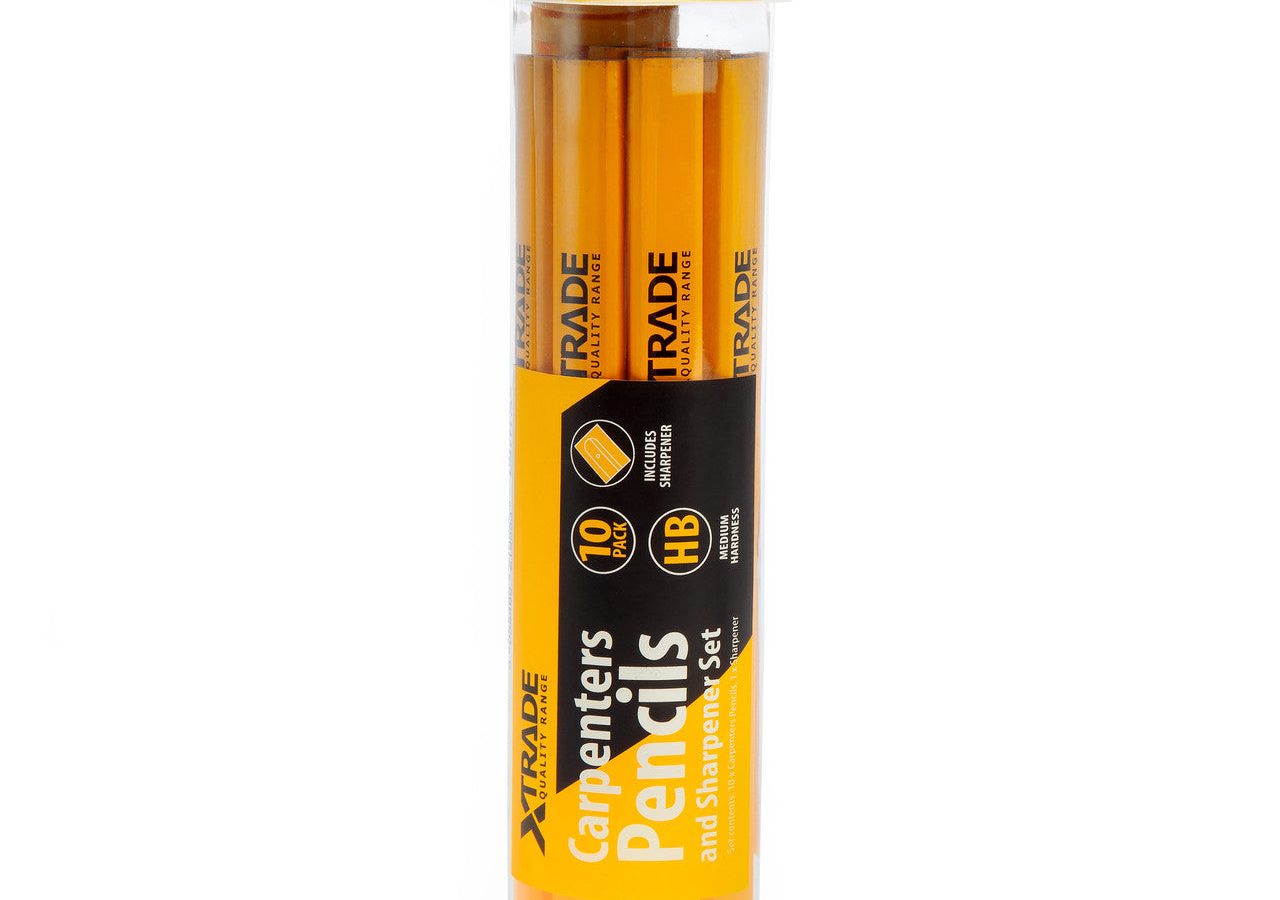 XTrade X0900240 Carpenter’s 10 Pencils and Sharpener Set
