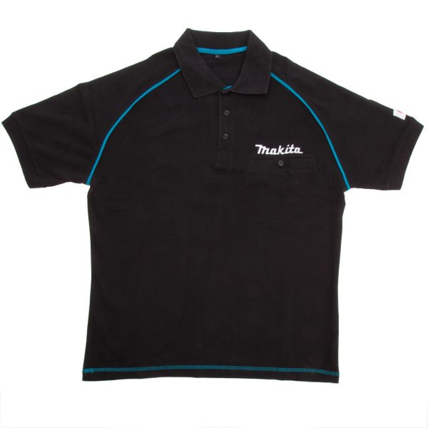 Makita 98P137 Black Polo Shirt Size L