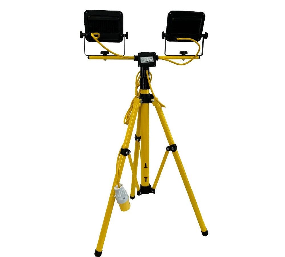 Connexion 10914 LED Dual-Head Telescopic Tripod Uplight 3600 Lumens IP44 (110V)