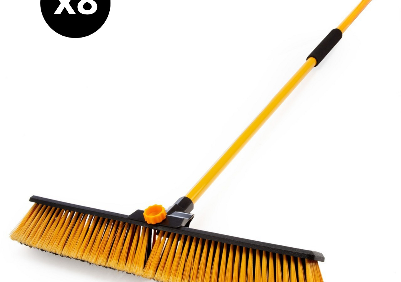 XTrade X0600002 Heavy-Duty Broom 24″ (Pack of 8)