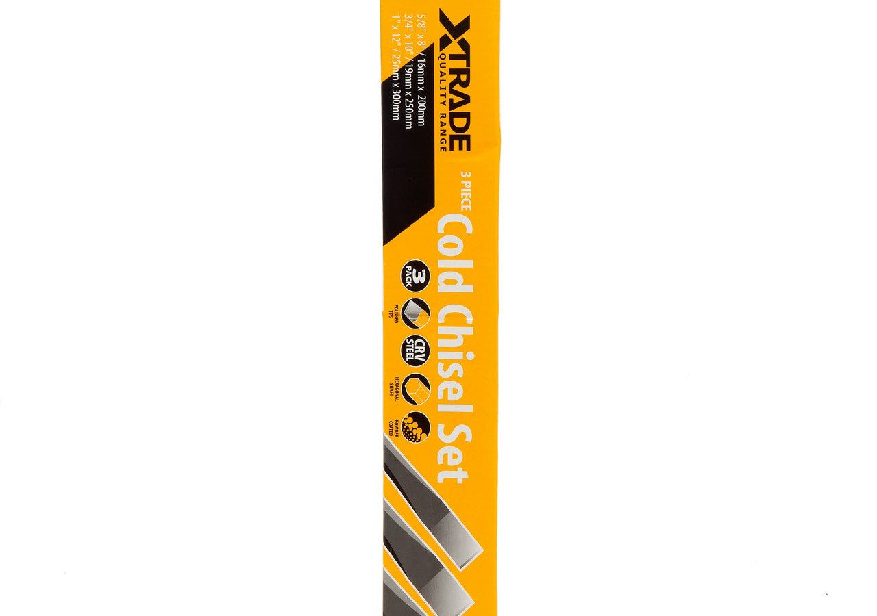 XTrade X0900234 Cold Chisel Set 16mm, 19mm & 25mm (3 Piece)