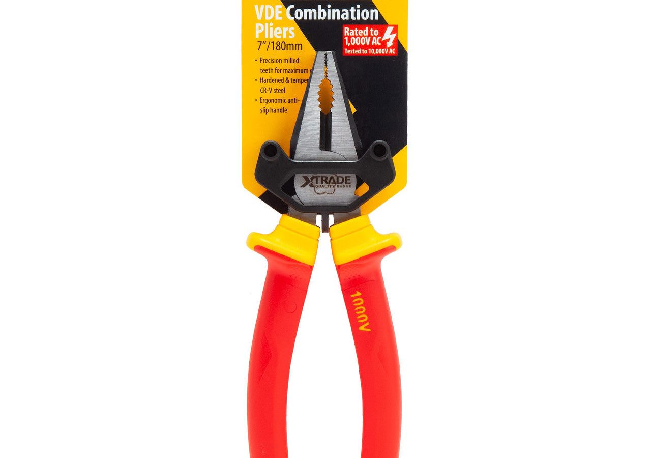 XTrade X0900228 VDE Combination Pliers 7″/180mm