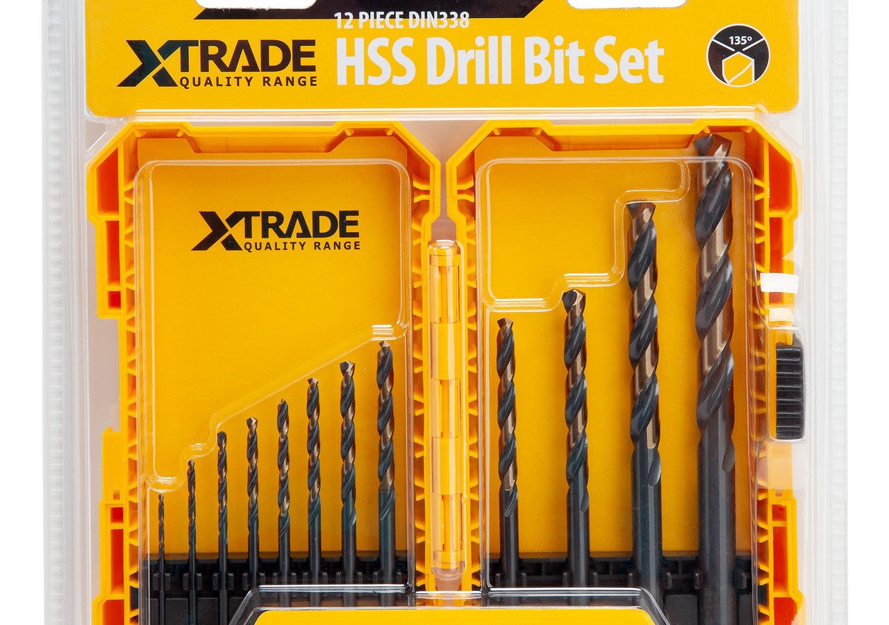 XTrade X0900222 HSS Drill Bit Set (12 Piece)