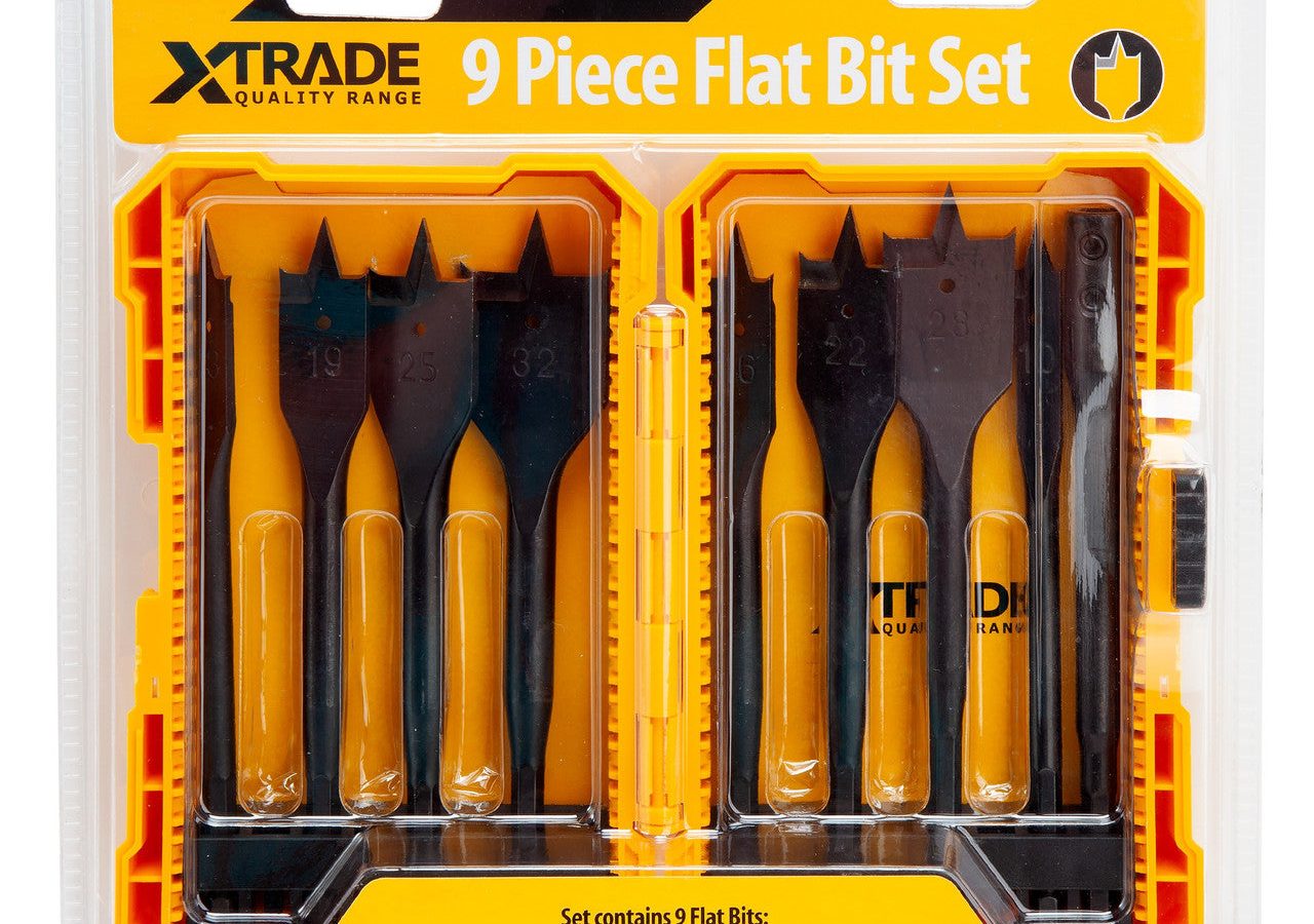 XTrade X0900225 Spade Drill Bit Set (9 Piece)