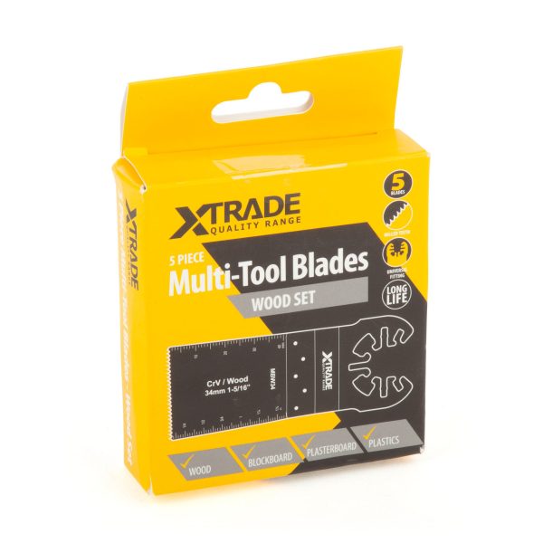 XTrade MBW34-5 Multi-Tool Blades for Wood (Pack of 5)