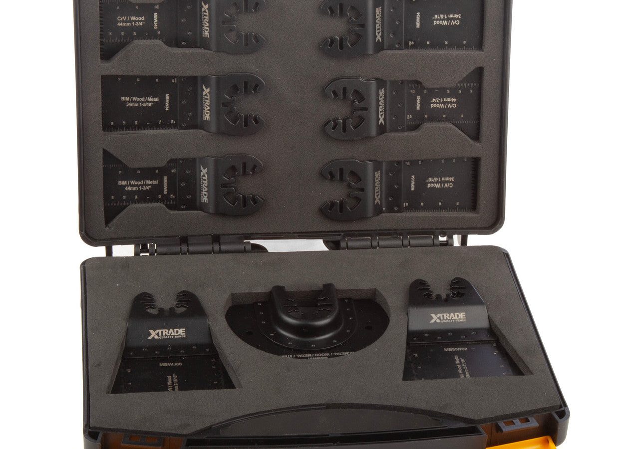 XTrade MBMWSET-15B Multi-Tool Blade Set for Wood & Metal in Case (15 Piece)