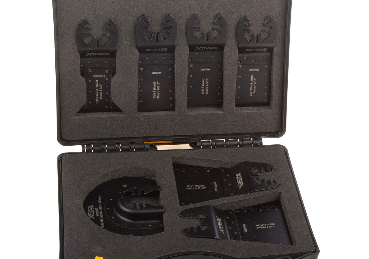 XTrade MBMWSET-8C Multi-Tool Blade Set for Wood & Metal in Case (8 Piece)