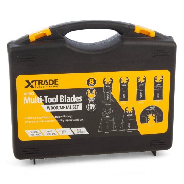 XTrade MBMWSET-8C Multi-Tool Blade Set for Wood & Metal in Case (8 Piece)