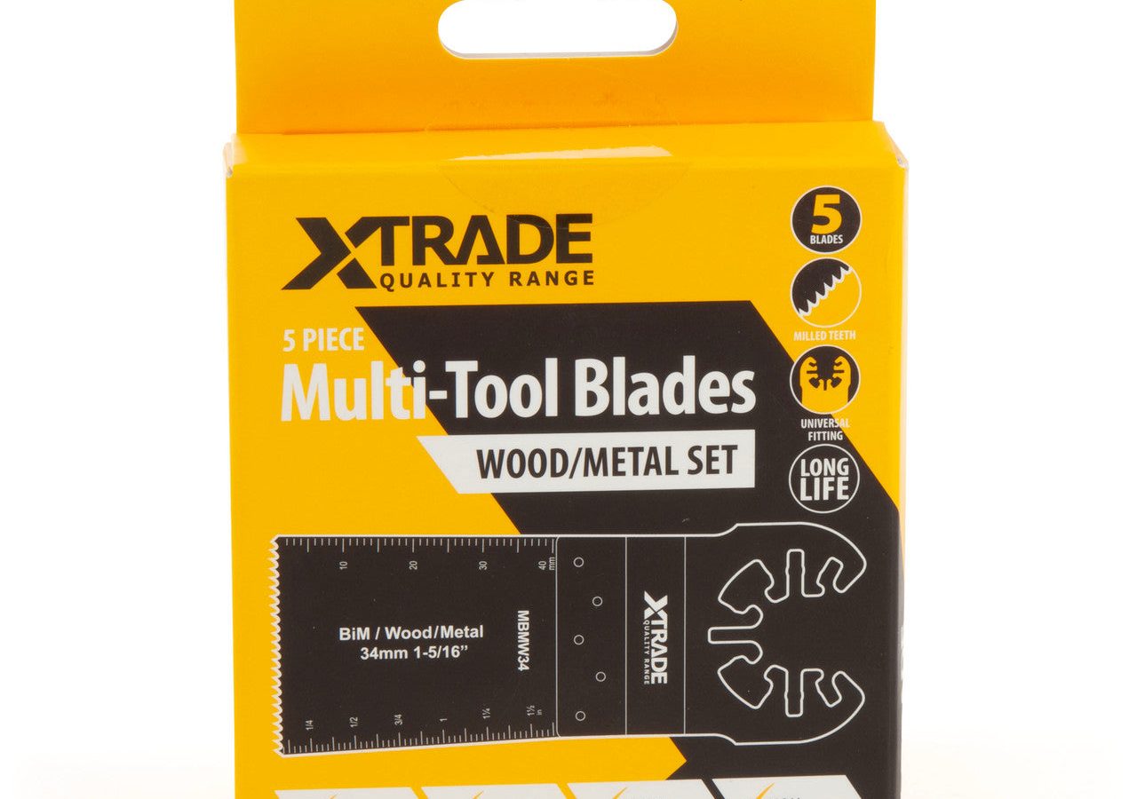 XTrade MBMW34-5 Multi-Tool Blades for Wood & Metal (Pack of 5)