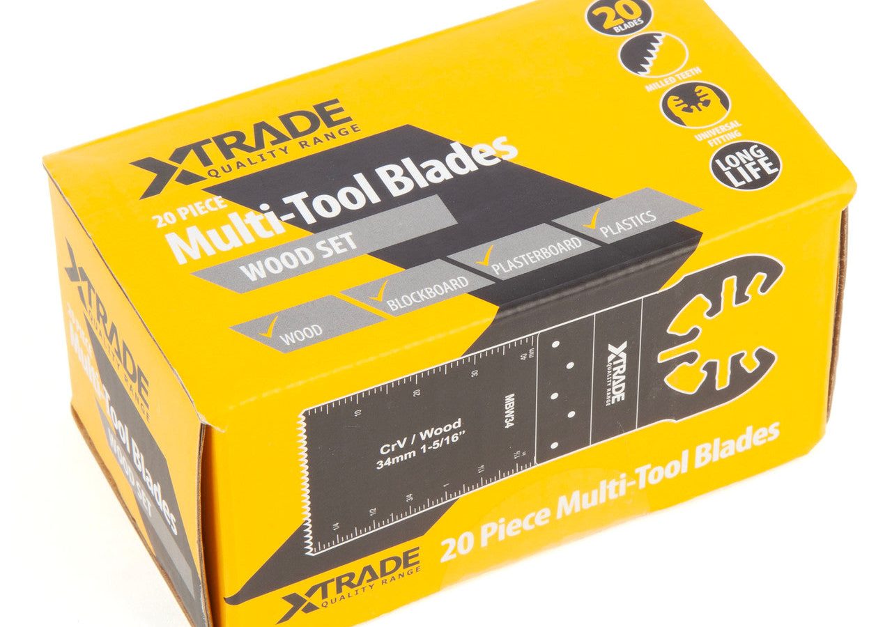 XTrade MBW34-20 Multi-Tool Blades for Wood (Pack of 20)