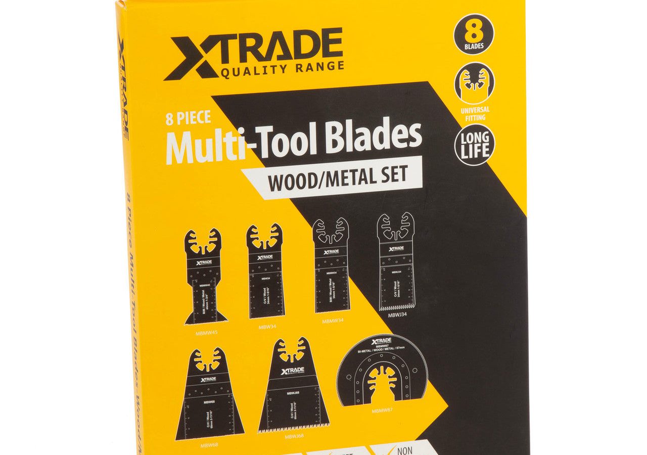 XTrade MBMWSET-8 Multi-Tool Blade Set for Wood & Metal (8 Piece)