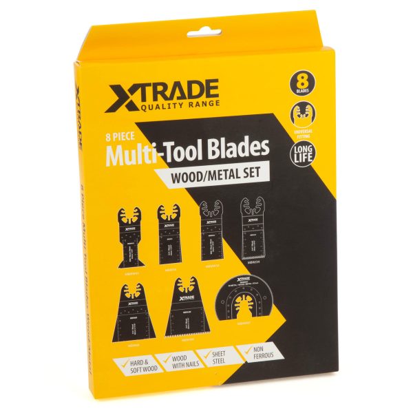 XTrade MBMWSET-8 Multi-Tool Blade Set for Wood & Metal (8 Piece)