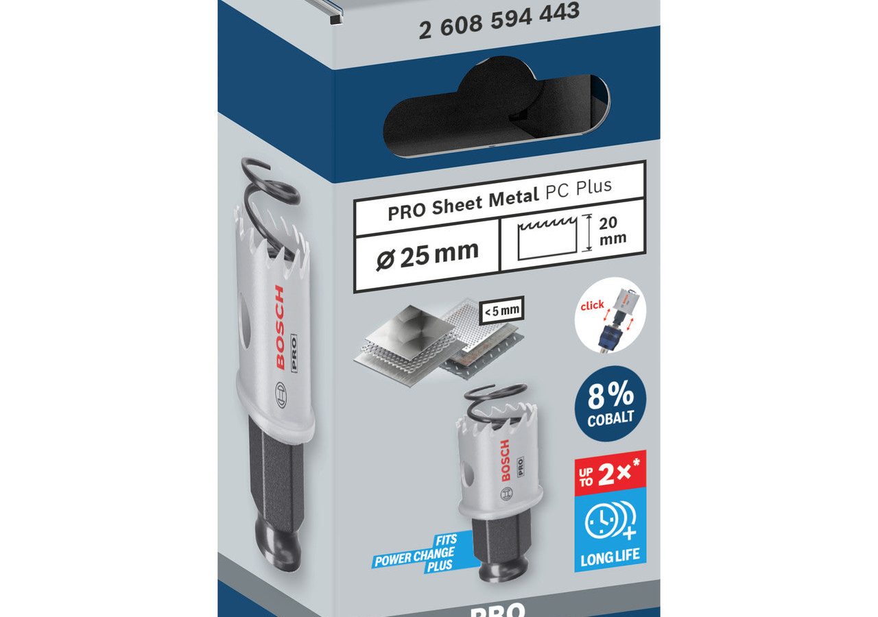 Bosch 2608594443 PRO Sheet Metal Power Change Plus Hole Saw 25 x 20mm