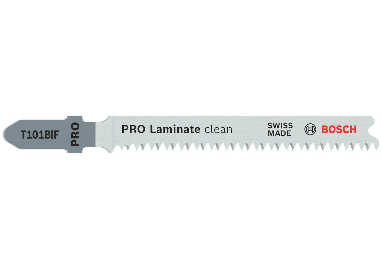 Bosch 2608636431 PRO T101BIF Bi-Metal Clean Jigsaw Blade for Laminate 83mm 15TPI (Pack of 5)
