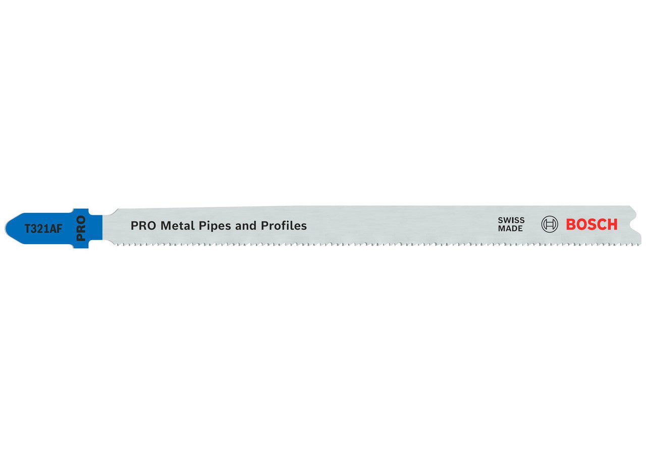 Bosch 2608636705 PRO T321AF Bi-Metal Jigsaw Blade for Thin Metal Pipes & Profiles 132mm 21TPI (Pack of 5)