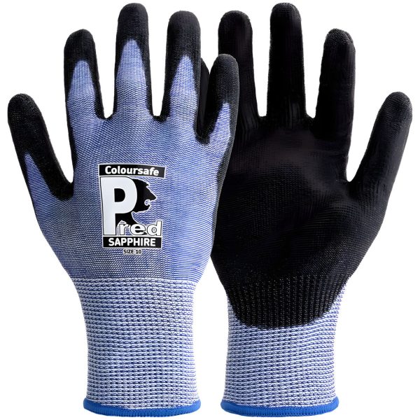 Predator by Ron PRED13-11 Coloursafe Pred Sapphire Work Gloves Size 11 (XXL) (Pack of 10 Pairs)