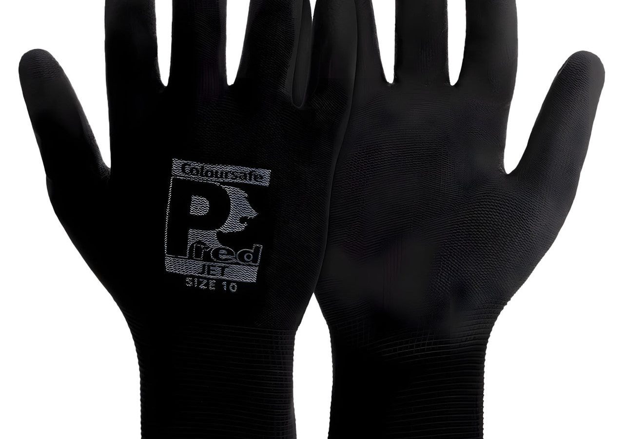 Predator by Ron BLACK-PUPL-10 Coloursafe Pred Jet Work Gloves Size 10 (XL) (Pack of 10 Pairs)