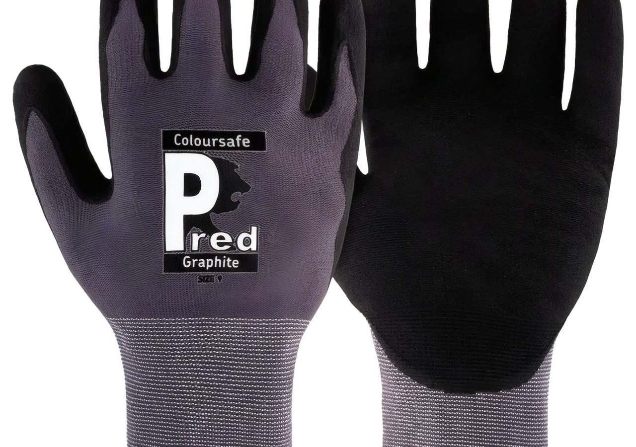 Predator by Ron MF15A-9 Coloursafe Pred Graphite Work Gloves Size 9 (L) (Pack of 10 Pairs)