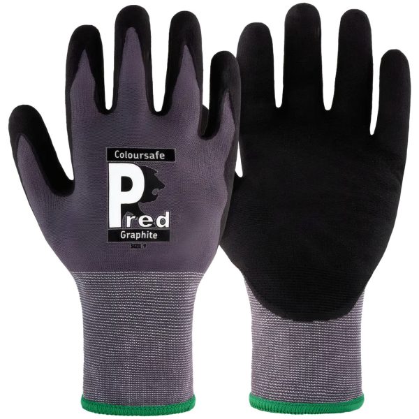 Predator by Ron MF15A-10 Coloursafe Pred Graphite Work Gloves Size 10 (XL) (Pack of 10 Pairs)