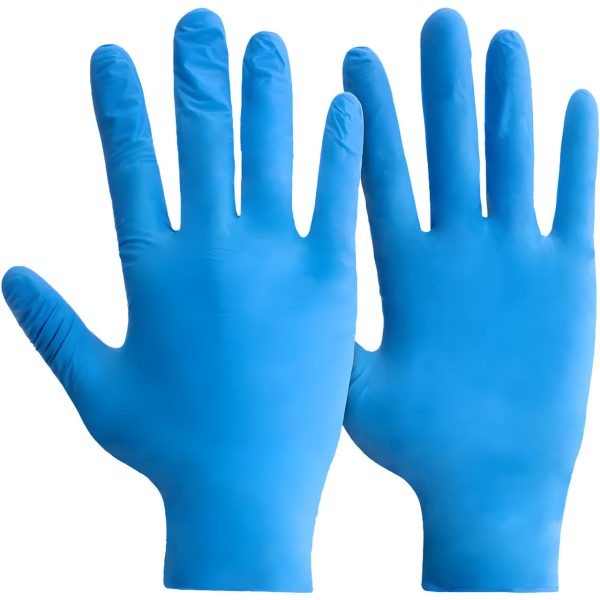 Mercator RD30019004 Nitrylex Classic Blue Nitrile Disposable Gloves Size 9 (L) (Pack of 100)
