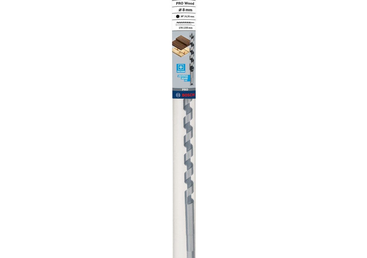 Bosch 2608597623 PRO Wood Auger Drill Bit 8 x 170 x 235mm