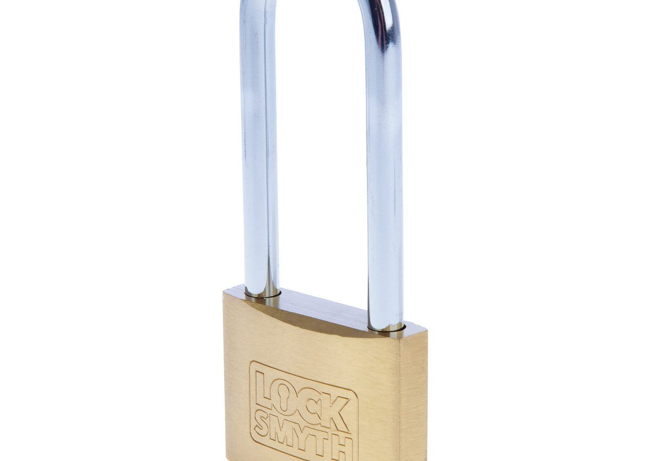 Locksmyth L2200015 Long Shackle Brass Padlock 50mm
