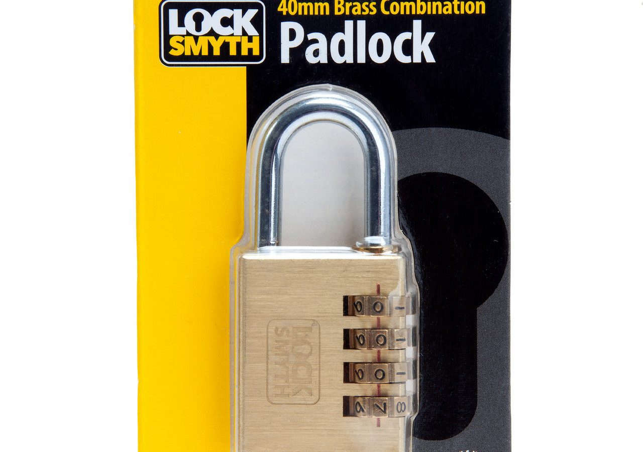 Locksmyth L2200022 Brass Combination Padlock 40mm