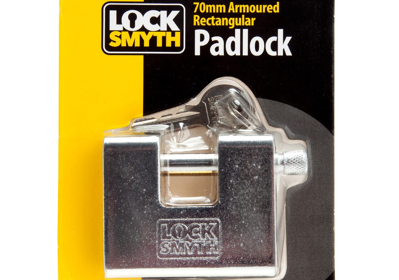 Locksmyth L2200025 Armoured Rectangular Padlock 70mm