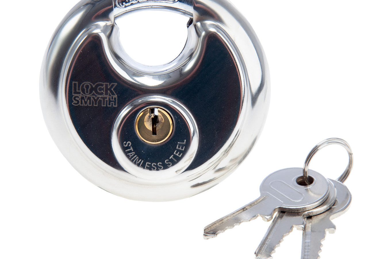 Locksmyth L2200031 Stainless Steel Disc Padlock 70mm