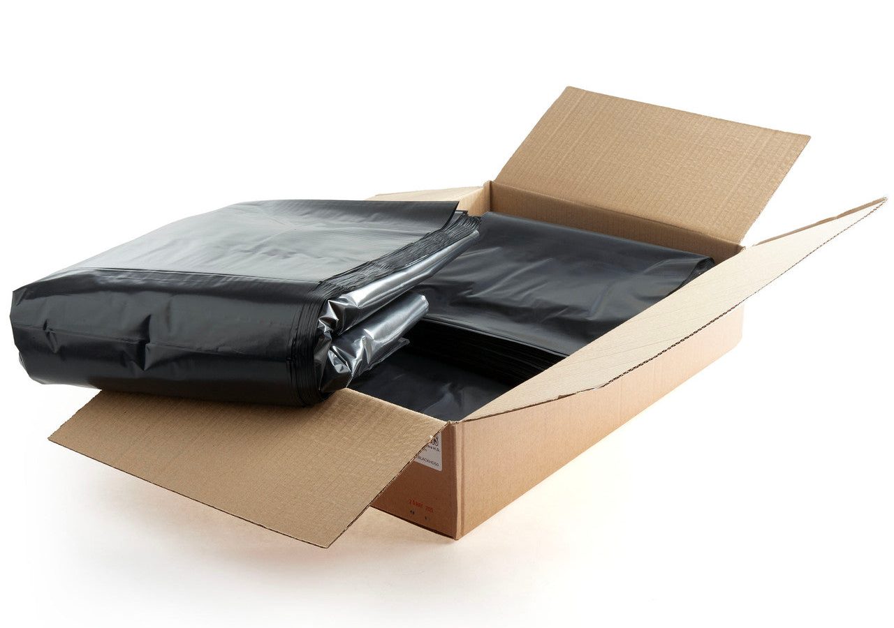 Punchin WHEELIEBLACKHD50 Black Wheelie Bin Liners 240L (Box of 50)