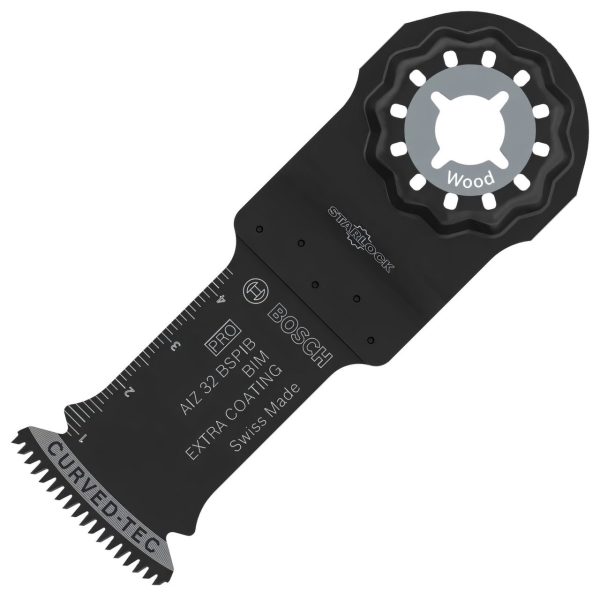 Bosch 2608669070 PRO AIZ 32 BSPIB Bi-Metal Starlock Plunge Cut Multi-Tool Blade for Hardwood & Abrasive Wood 32 x 50mm