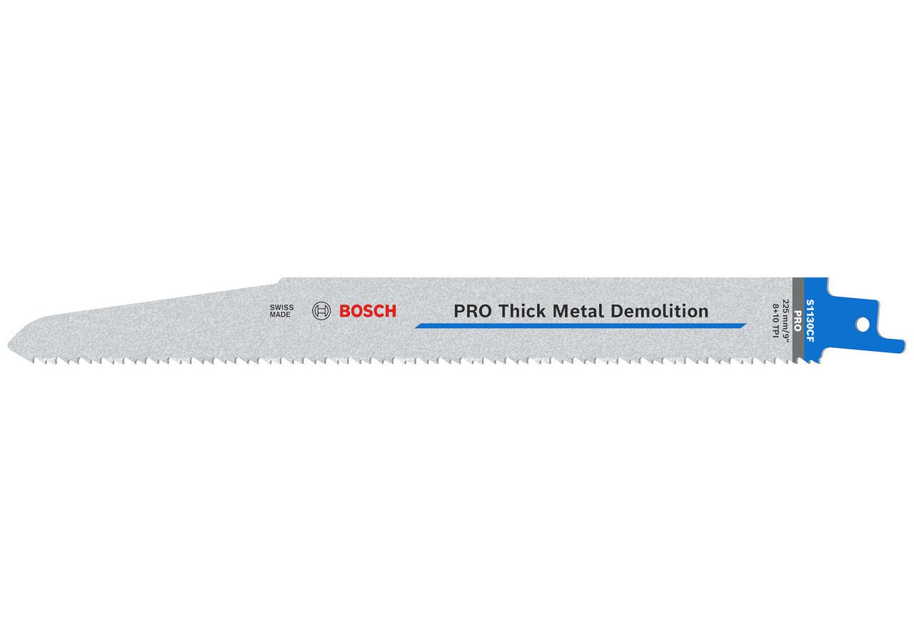 Bosch 2608657528 PRO S1130CF Bi-Metal Demolition Reciprocating Saw Blade for Thick Metal 225mm 8+10TPI (Pack of 5)