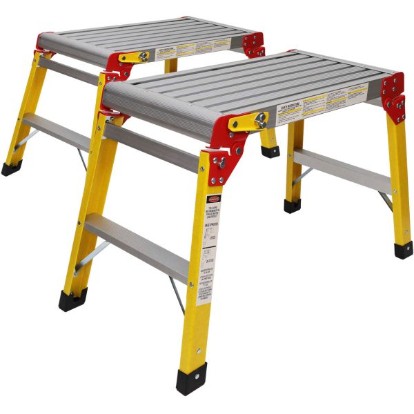 Excel 6491 Fibreglass Folding Platform Workbench 600 x 300mm (Pack of 2)