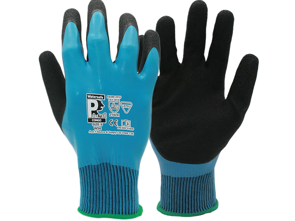 Predator by Ron WS6-8 Pred Congo Watersafe Cut 1 Gloves Size 8 (M) (Pack of 10 Pairs)