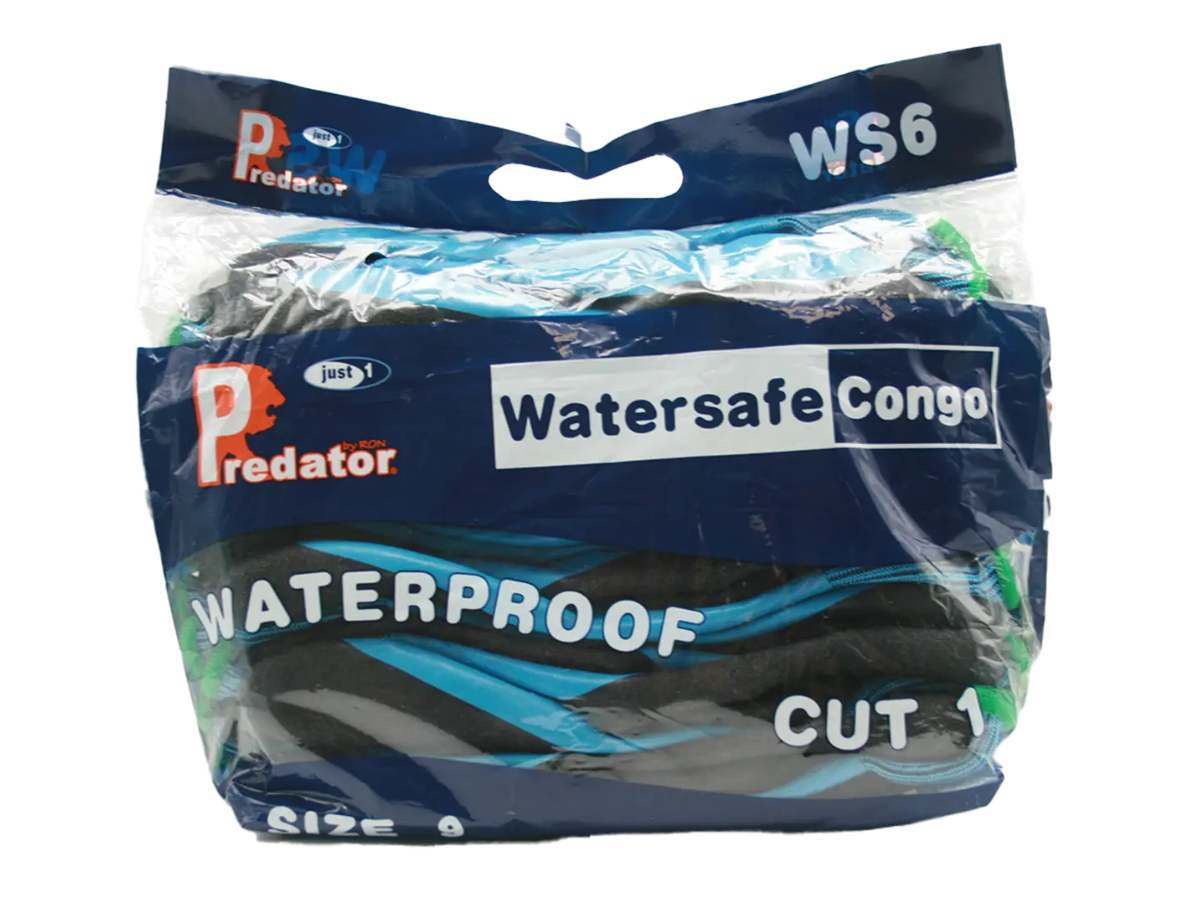 Predator by Ron WS6-10 Pred Congo Watersafe Cut 1 Gloves Size 10 (XL) (Pack of 10 Pairs)