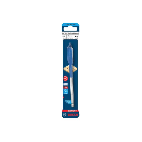 Bosch 2608902090 EXPERT Self Cut Speed Spade Drill Bit for Wood 14 x 100 x 152mm
