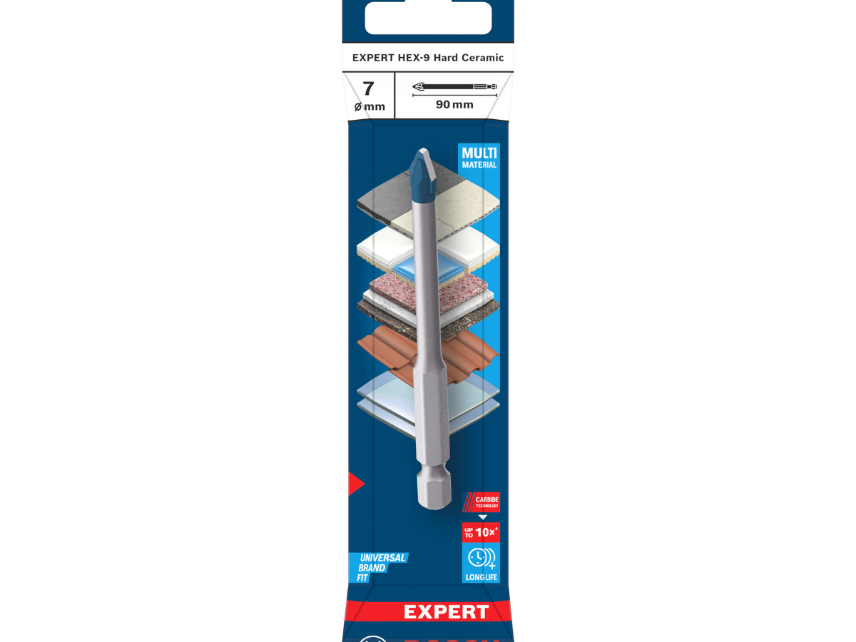 Bosch 2608902308 EXPERT HEX-9 HardCeramic Tile Drill Bit 7 x 90mm