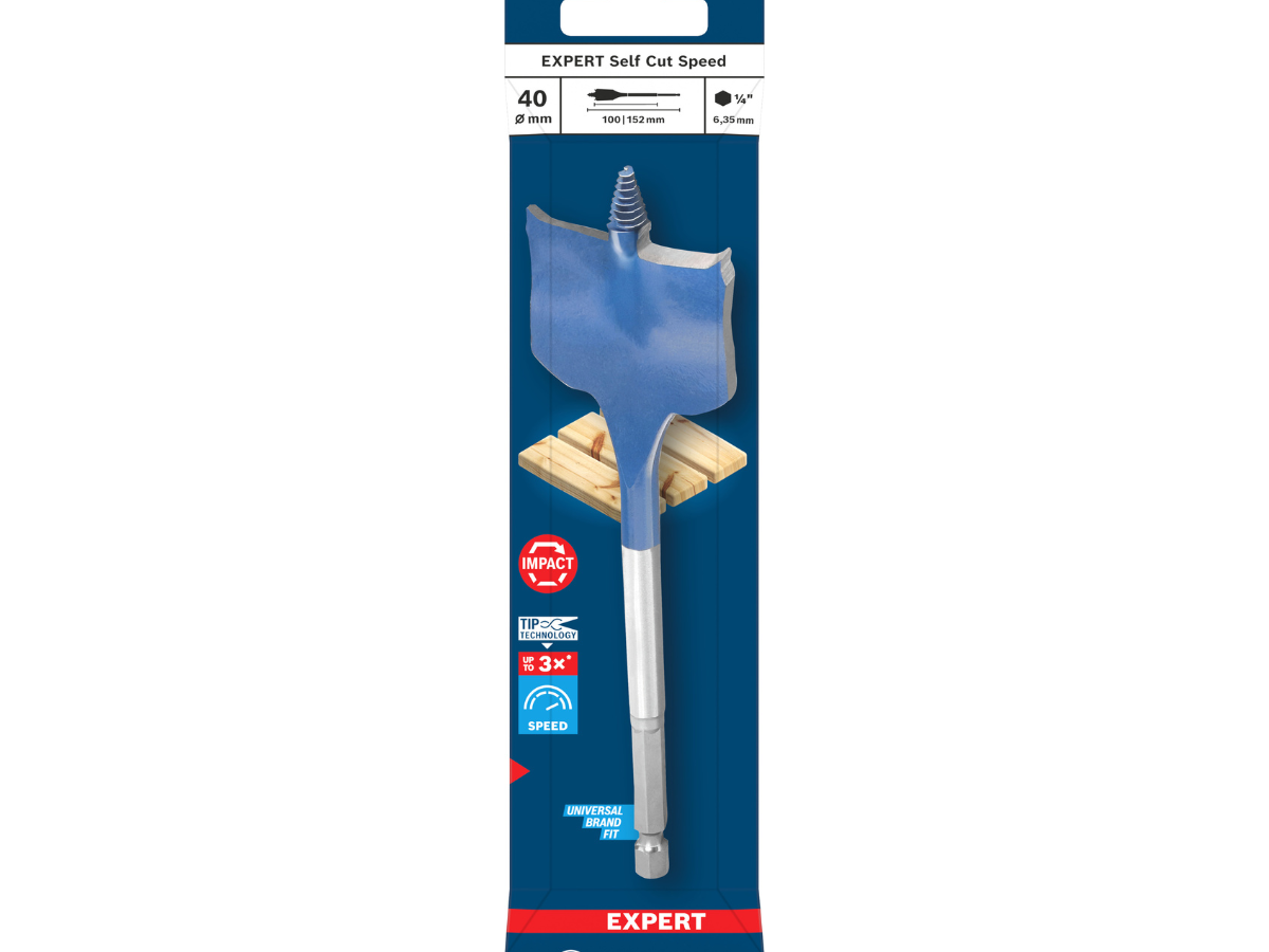 Bosch 2608902106 EXPERT Self Cut Speed Spade Drill Bit for Wood 40 x 100 x 152mm