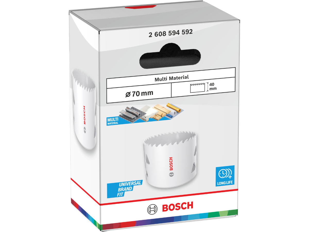 Bosch 2608594592 Multi Material Threaded Hole Saw 70 x 40mm