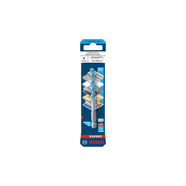 Bosch 2608902256 EXPERT HEX-9 Multi Construction Drill Bit 6 x 60 x 100mm