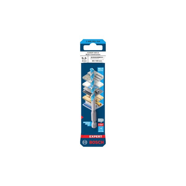 Bosch 2608902254 EXPERT HEX-9 Multi Construction Drill Bit 5.5 x 60 x 100mm