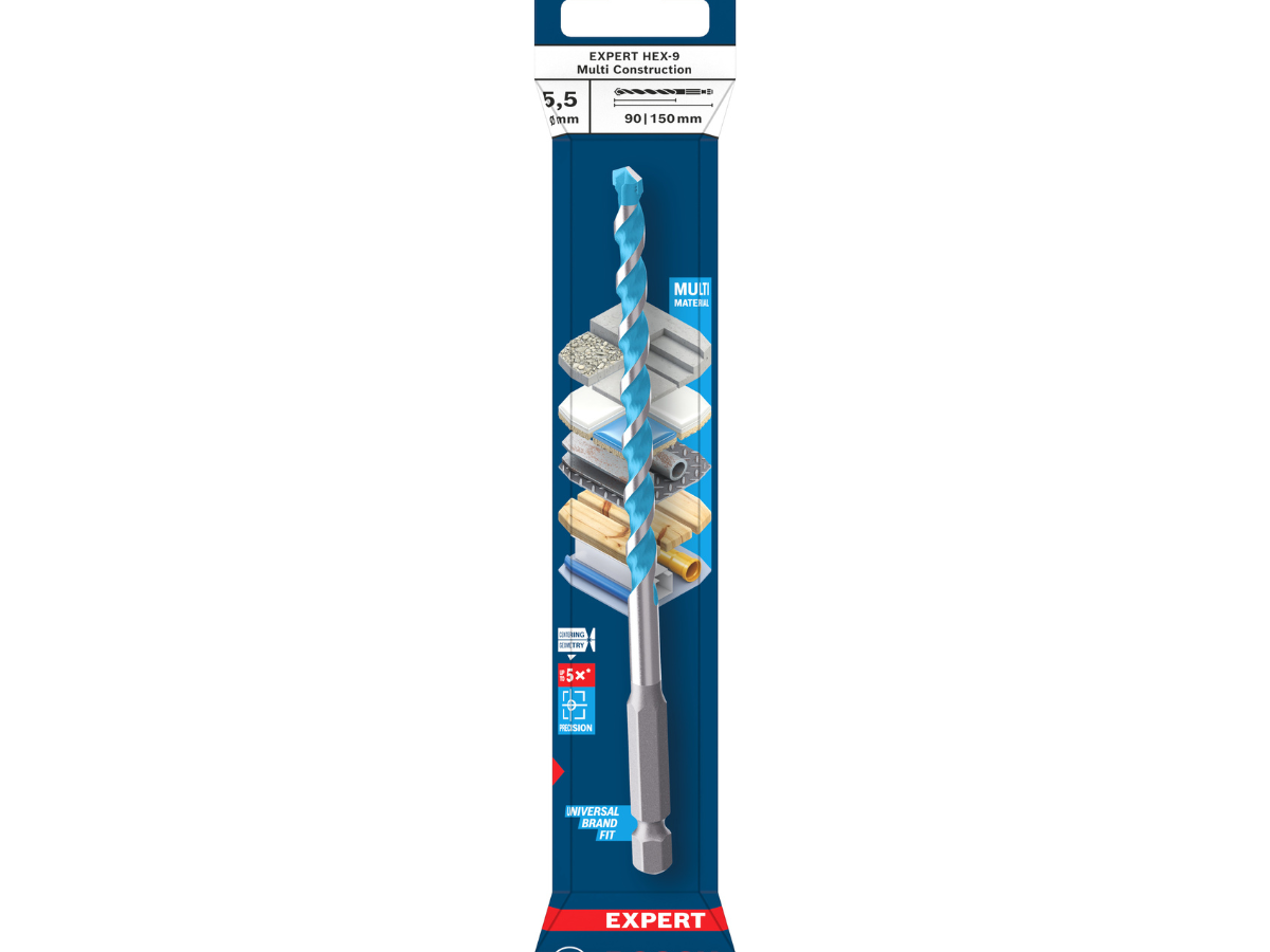 Bosch 2608902255 EXPERT HEX-9 Multi Construction Drill Bit 5.5 x 90 x 150mm