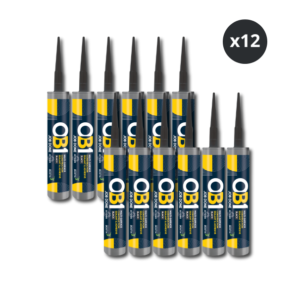 OB1 30617362 Multi-Surface Construction Sealant & Adhesive 290ml Anthracite (Box of 12)