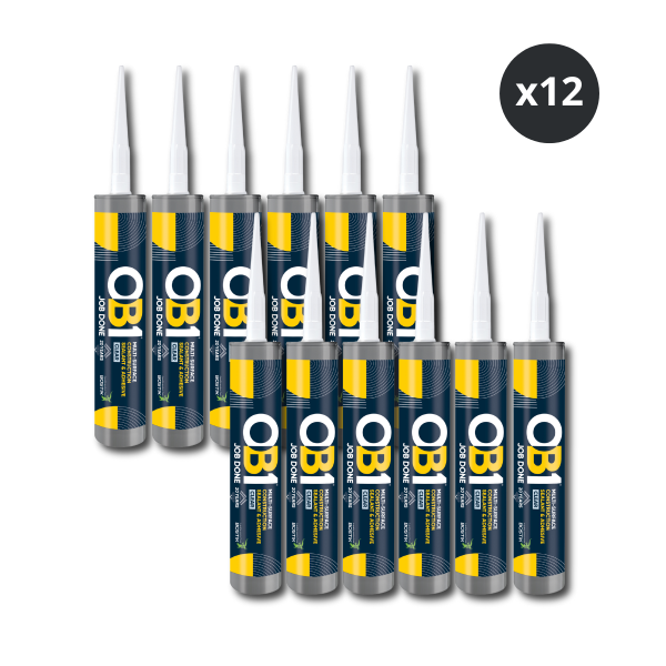 OB1 30617361 Multi-Surface Construction Sealant & Adhesive 290ml Clear (Box of 12)